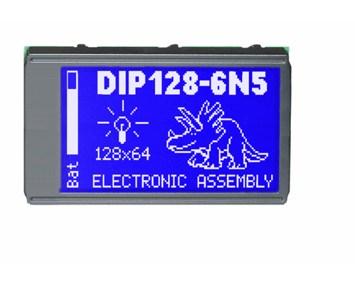 64x128 DIP Graphic Display EA DIP128-6N5LW