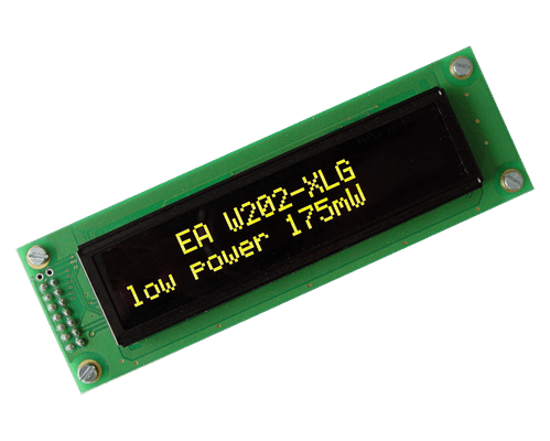 2x20 OLED Character Display with 4/8bit and SPI W202-XLG