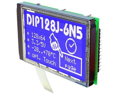 64x128 DIP Graphic Display EA DIP128-6N5LWTP