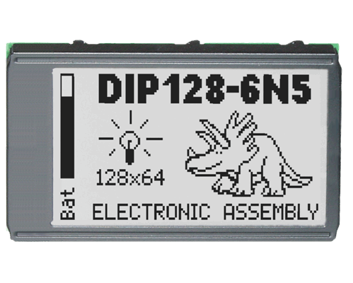 64x128 DIP Graphic Display EA DIP128J-6N5LW