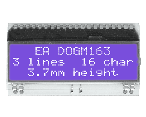 3x16 Character Display EA DOGM163B-A