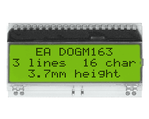 3x16 Character Display EA DOGM163L-A