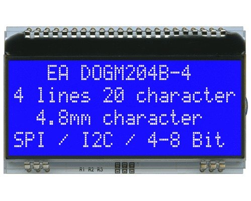 4x20 Character Display EA DOGM204B-A