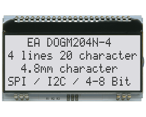 4x20 Character Display EA DOGM204N-A