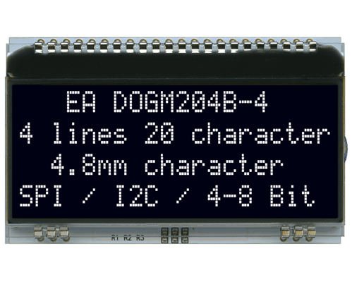 4x20 Character Display EA DOGM204S-A