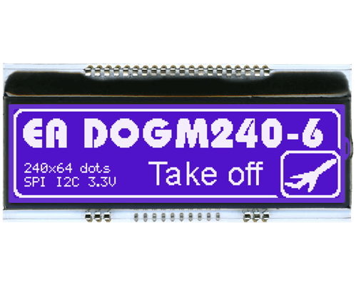 2402x64 DOG Graphic Display EA DOGM240B-6
