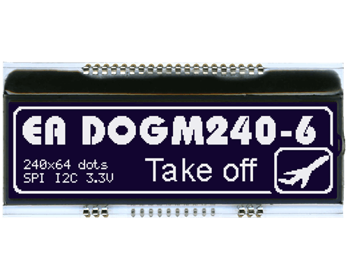 2402x64 DOG Graphic Display EA DOGM240S-6