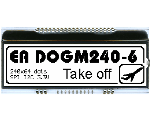2402x64 DOG Graphic Display EA DOGM240W-6