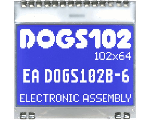 102x64 DOG Graphic Display EA DOGS102B-6