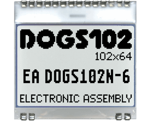 102x64 DOG Graphic Display EA DOGS102N-6