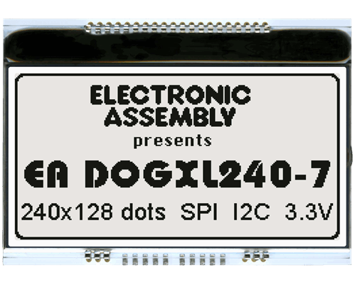 240x128 DOG Graphic Display EA DOGXL240N-7