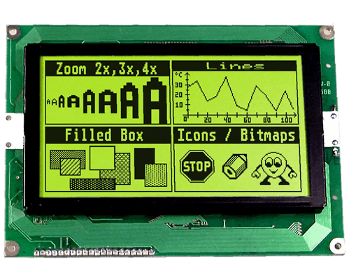 240x128 serial Graphic display EA GE240-7KV24