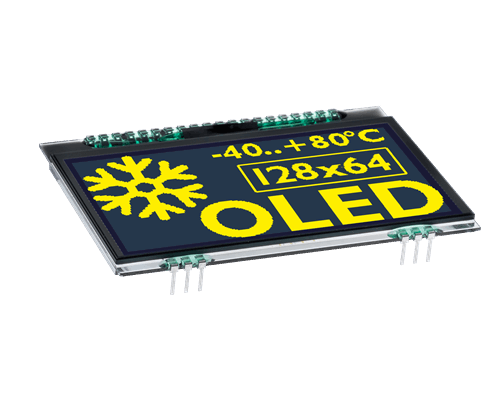 128x64 COG OLED 2.9" Graphic Display with I2C, SPI EA OLEDL128-6LGA