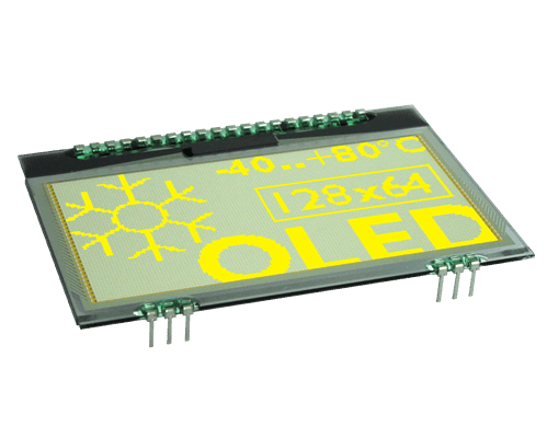 128x64 COG OLED 2.7" Graphic Display with I2C, SPI EA OLEDL128-6NGA