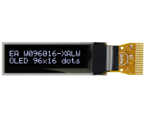 EA W096016-XALW 96x16 nano OLED 0.8" Graphic Display with I2C