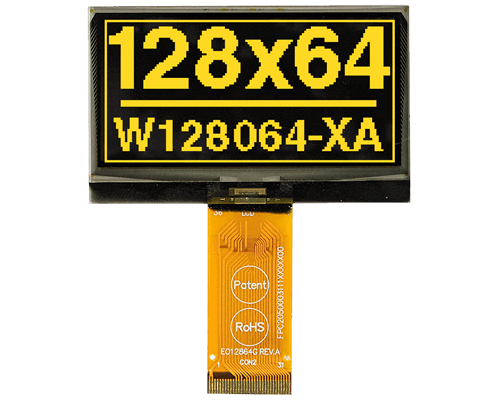 128x64 mini OLED 2.4" Graphic Display with I2C, SPI EA W128064-XALG