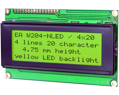 4x20 Character Display W204-NLED