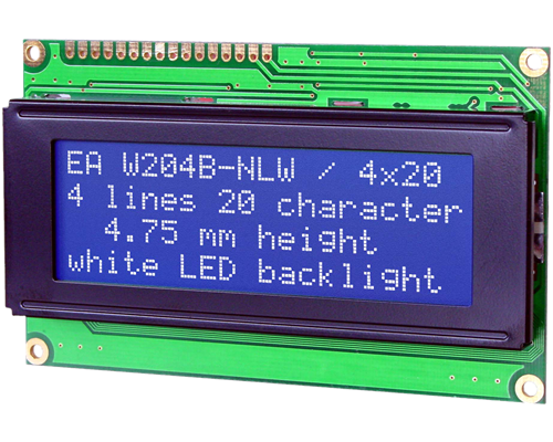 4x20 Character Display W204B-NLW