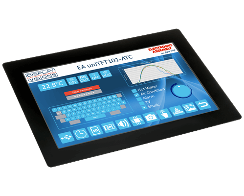 10.1" EA uniTFT101-ATC IPS multifunctional Graphic Display + PCAP touch