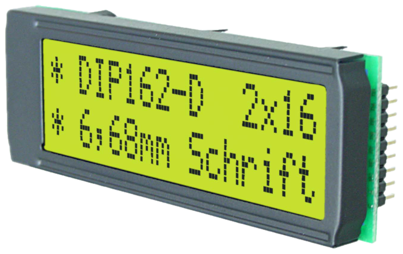 2x16 DIP Character Display EA DIP162-DHNLED