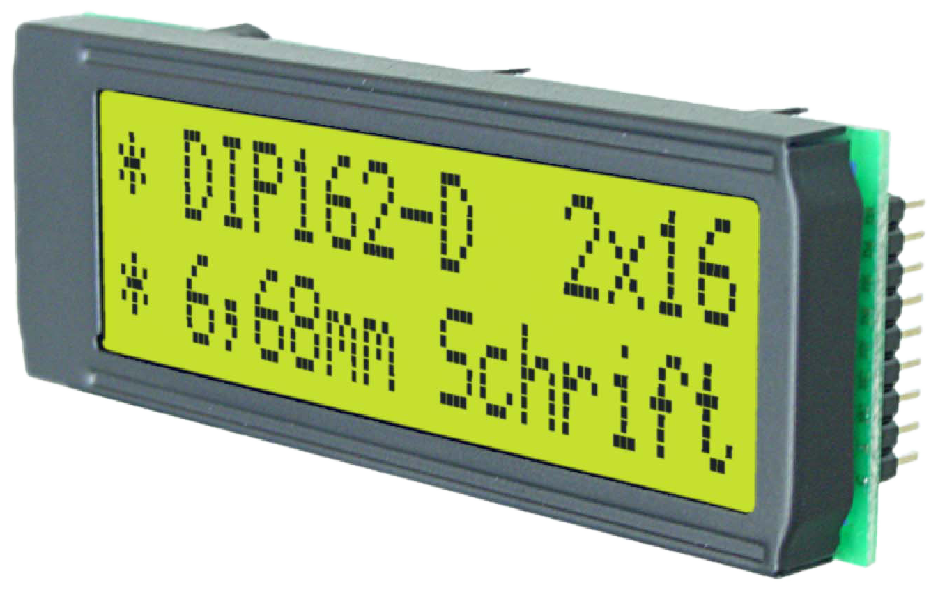 2x16 DIP Character Display EA DIP162-DNLED