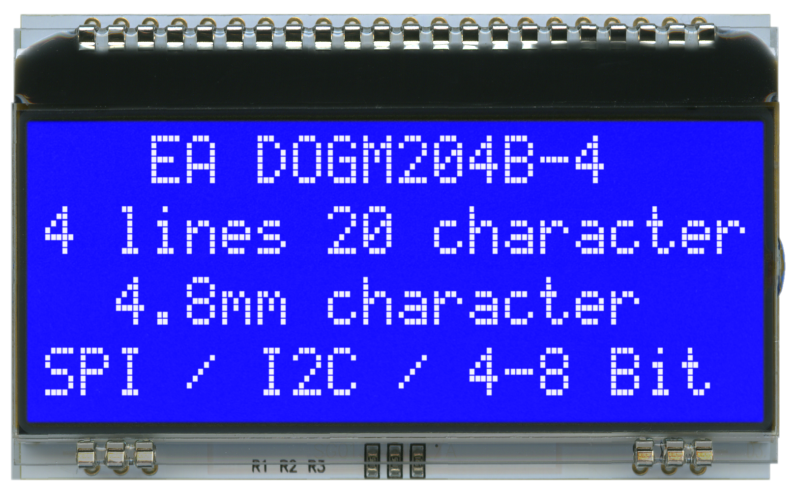 4x20 Character Display EA DOGM204B-A