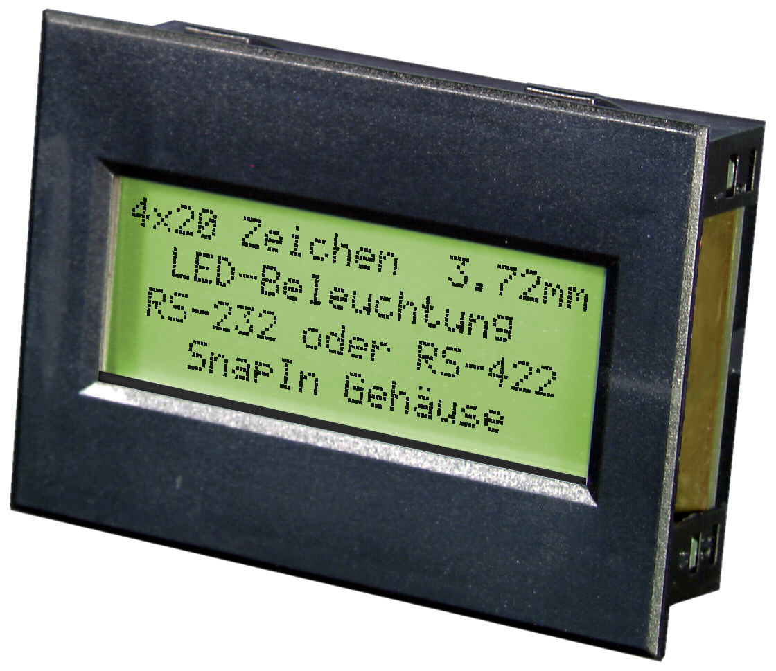 4x20 Serial text Display EA SER204-92HNLED