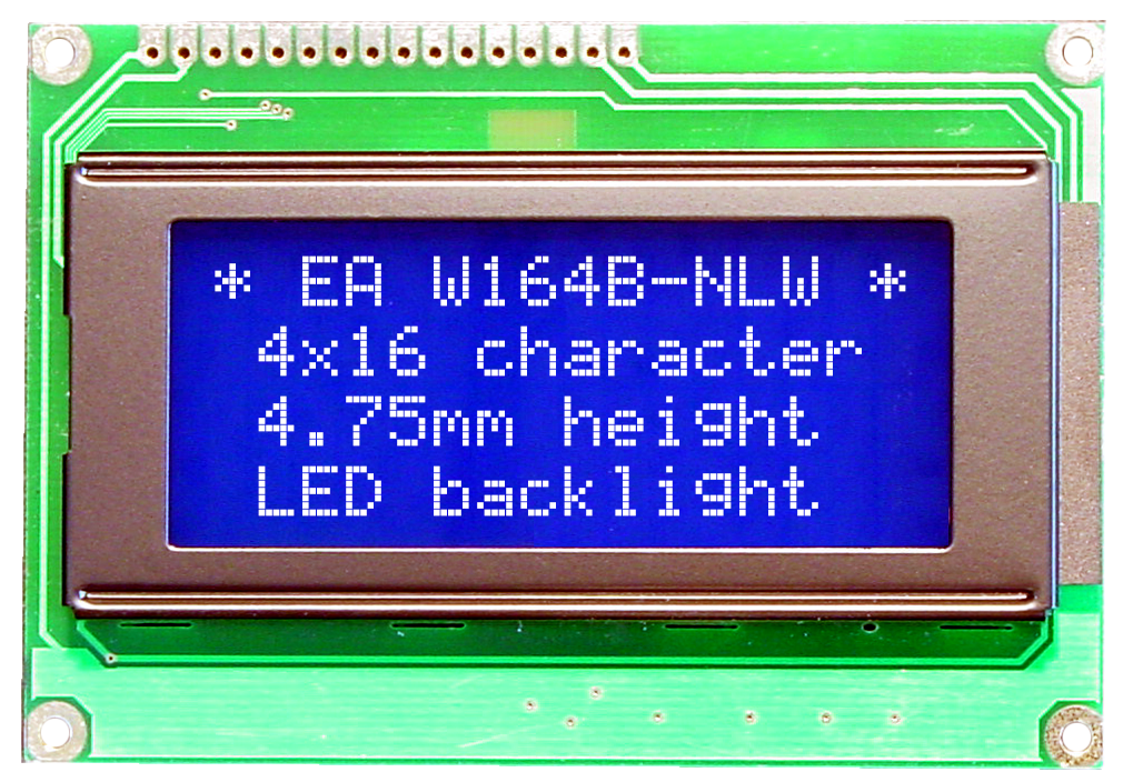 4x16 Character Display W164B-NLW