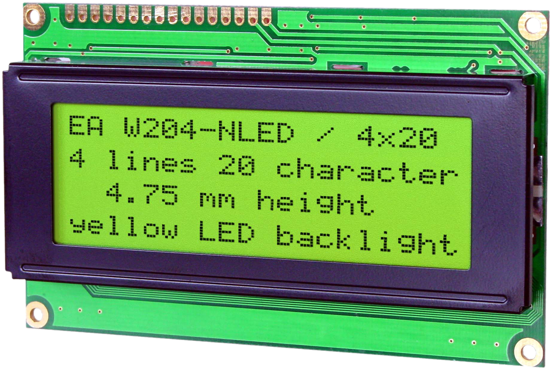 4x20 Character Display W204-NLED