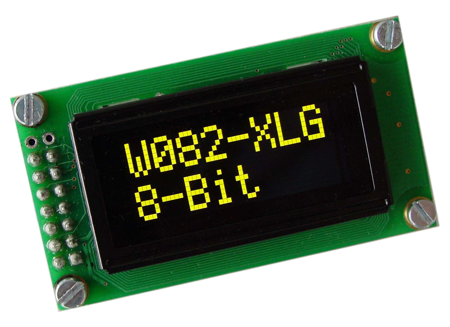 2x8 OLED Character Display with 4/8bit and SPI