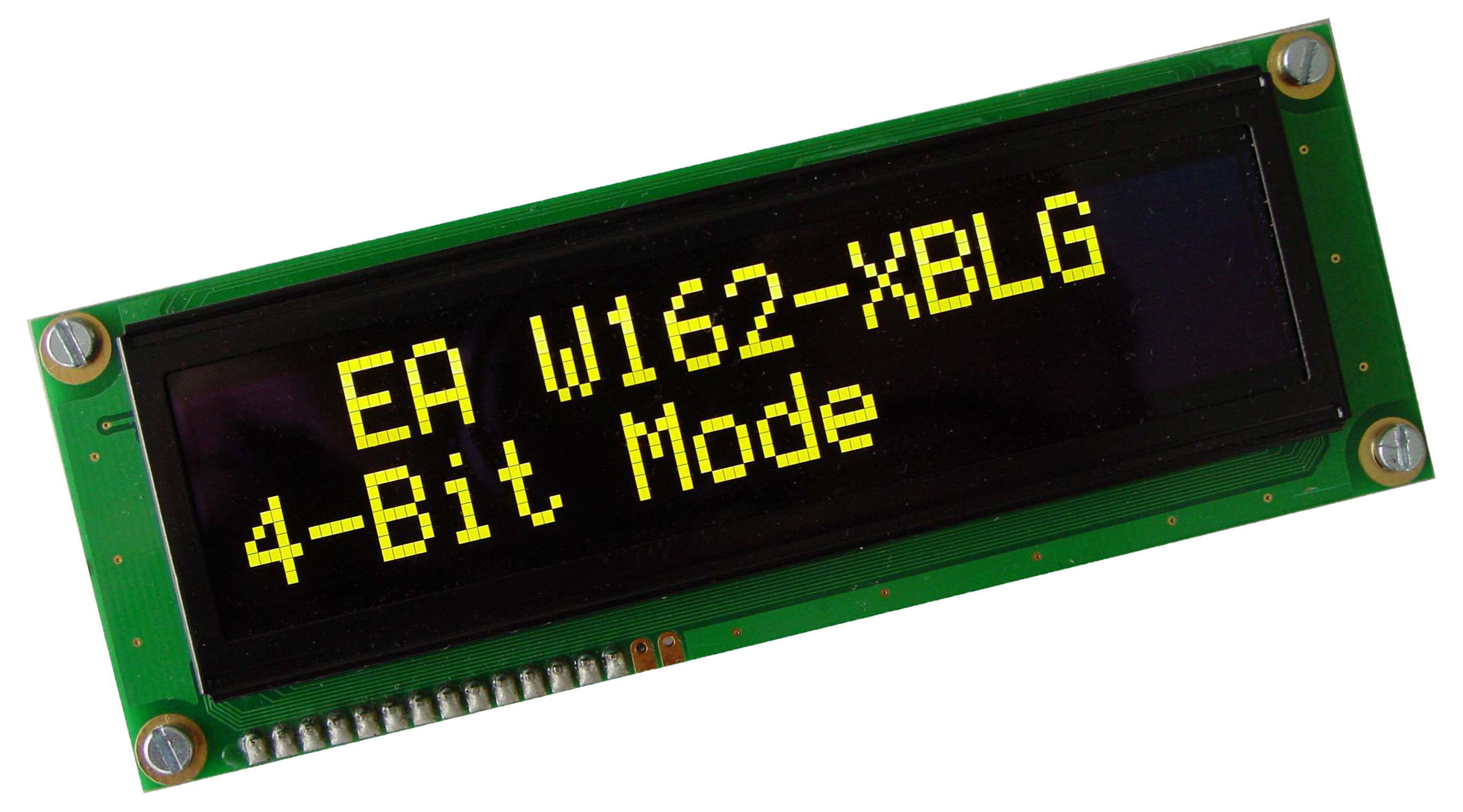 2x16 OLED Character Display with 4/8bit and SPI W162-XBLG