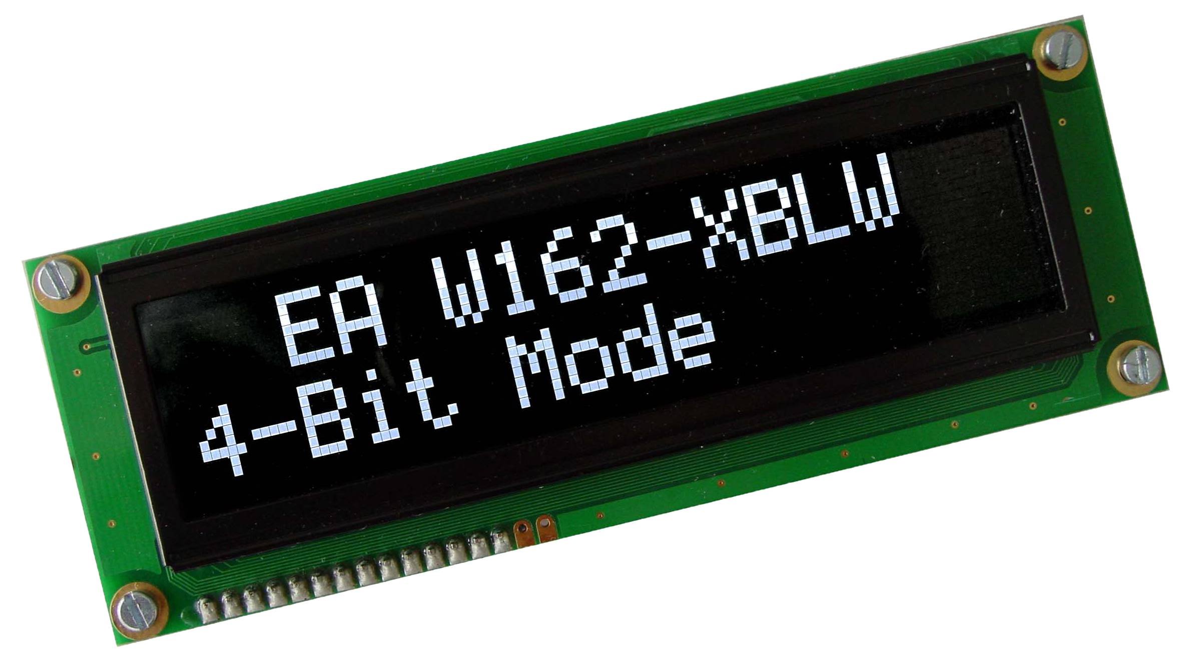 2x16 OLED Character Display with 4/8bit and SPI W162-XBLW