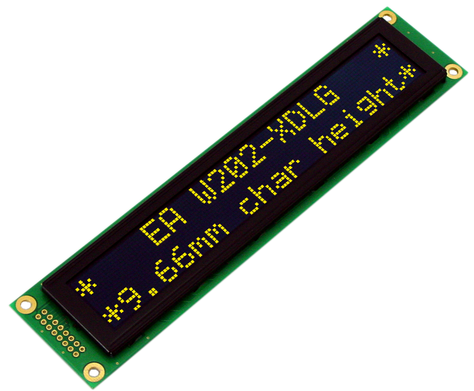 2x20 OLED Character Display with 4/8bit and SPI EA W202-XDLG
