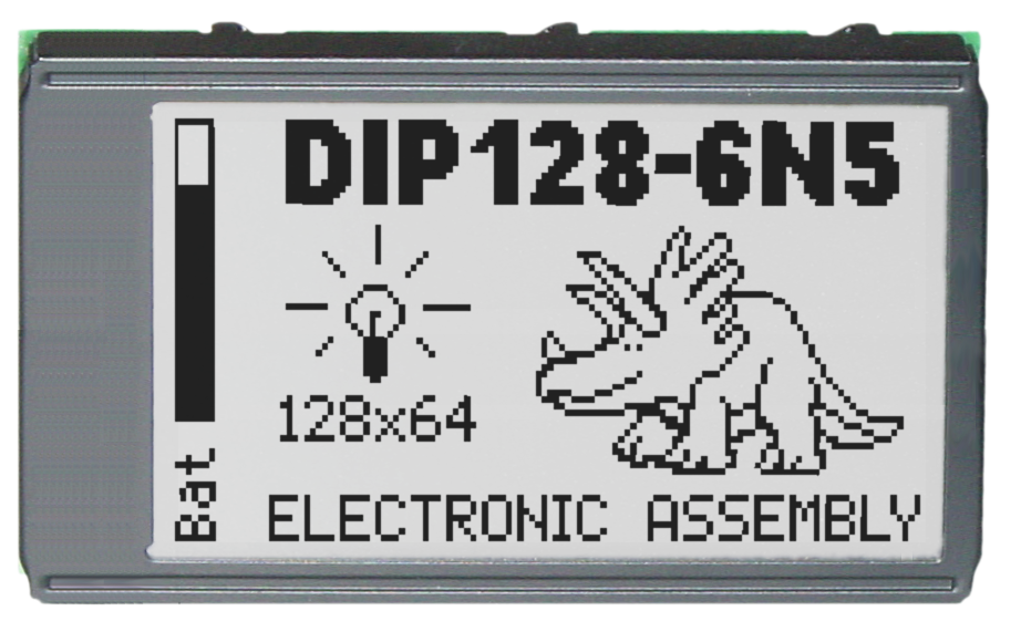 64x128 DIP Graphic Display EA DIP128J-6N5LW