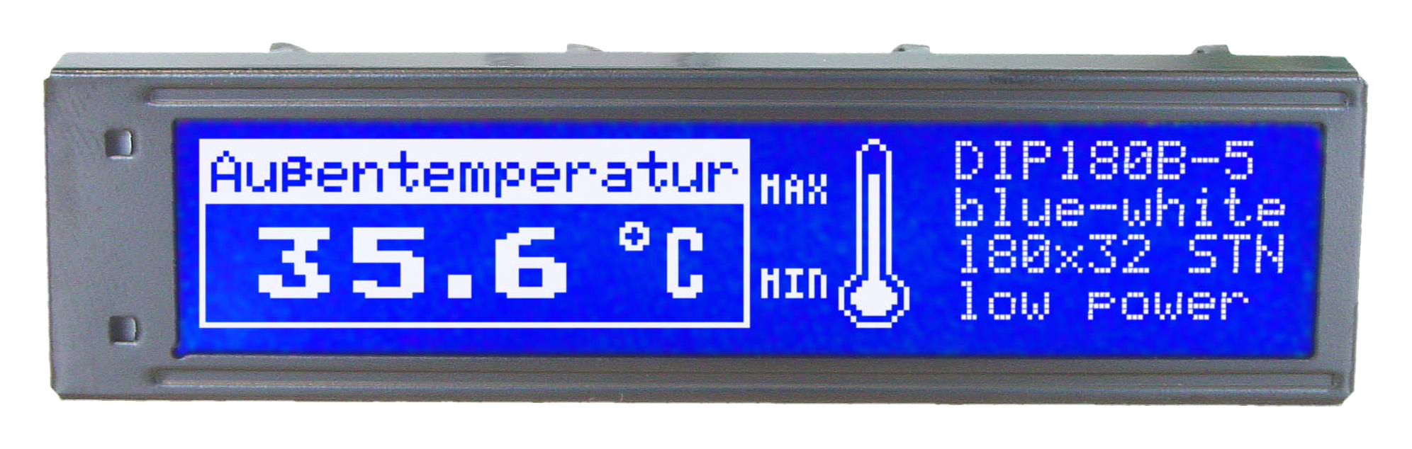 32x180 DIP Graphic Display EA DIP180B-5NLW