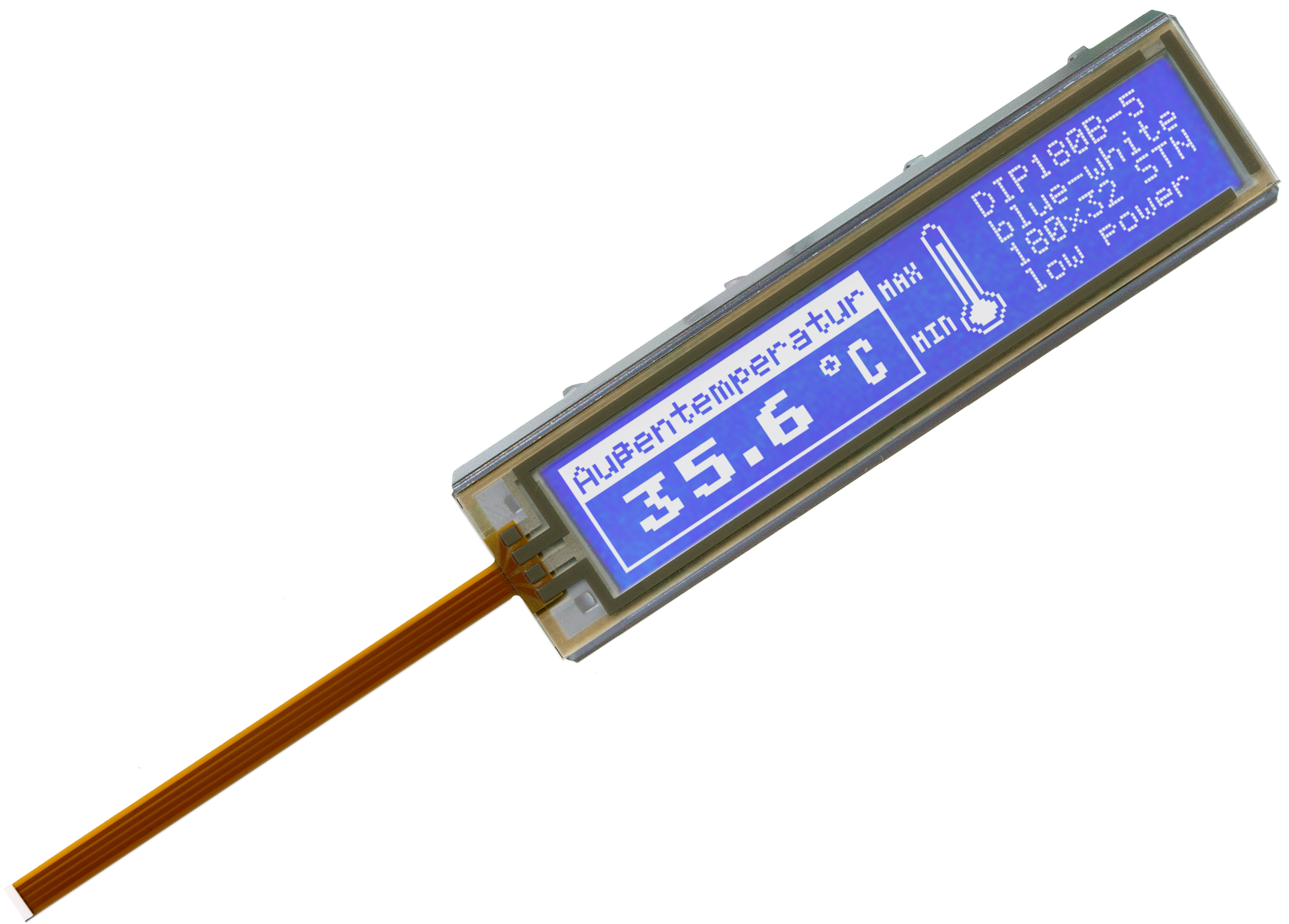 32x180 DIP Graphic Display EA DIP180B-5NLWT