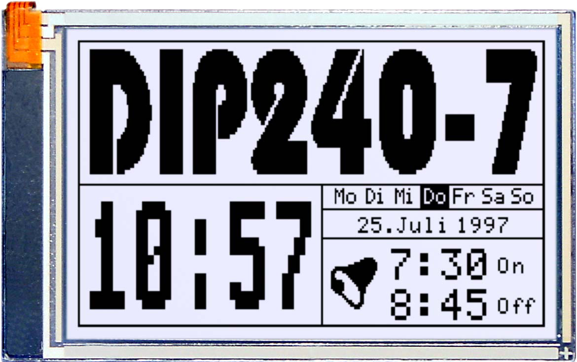 128x240 DIP Graphic Display EA DIP240J-7KLWT