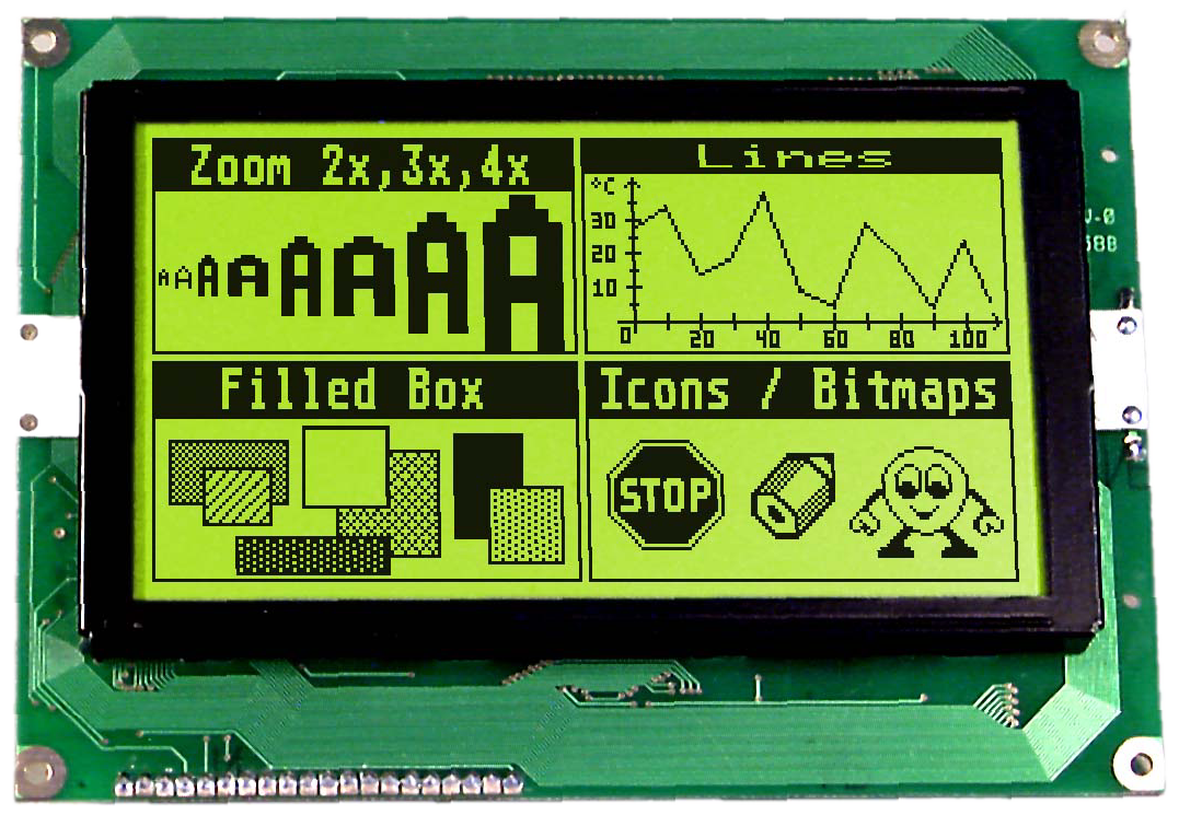 240x128 serial Graphic display EA GE240-7KV24