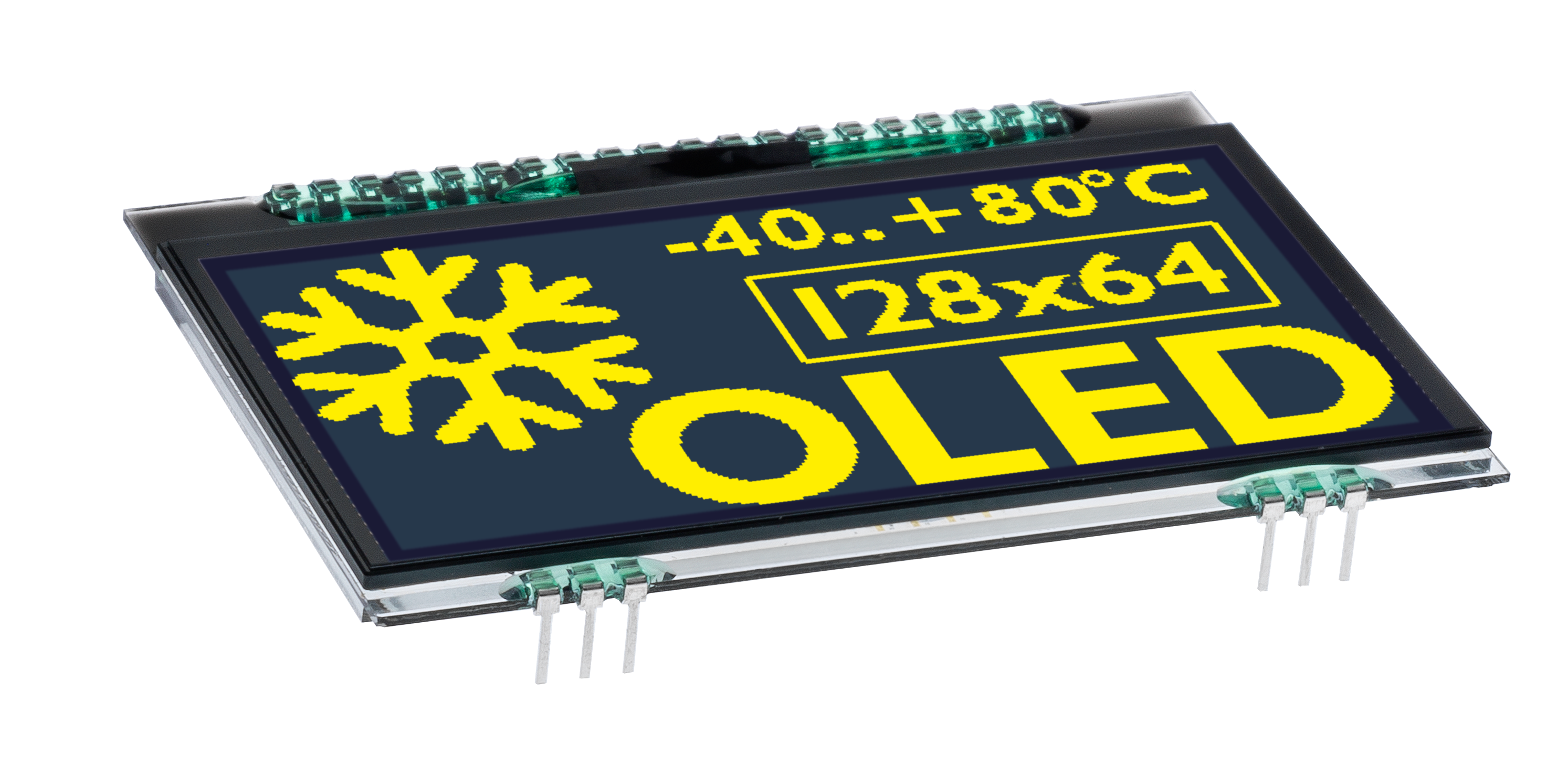 128x64 COG OLED 2.9" Graphic Display with I2C, SPI EA OLEDL128-6GGA