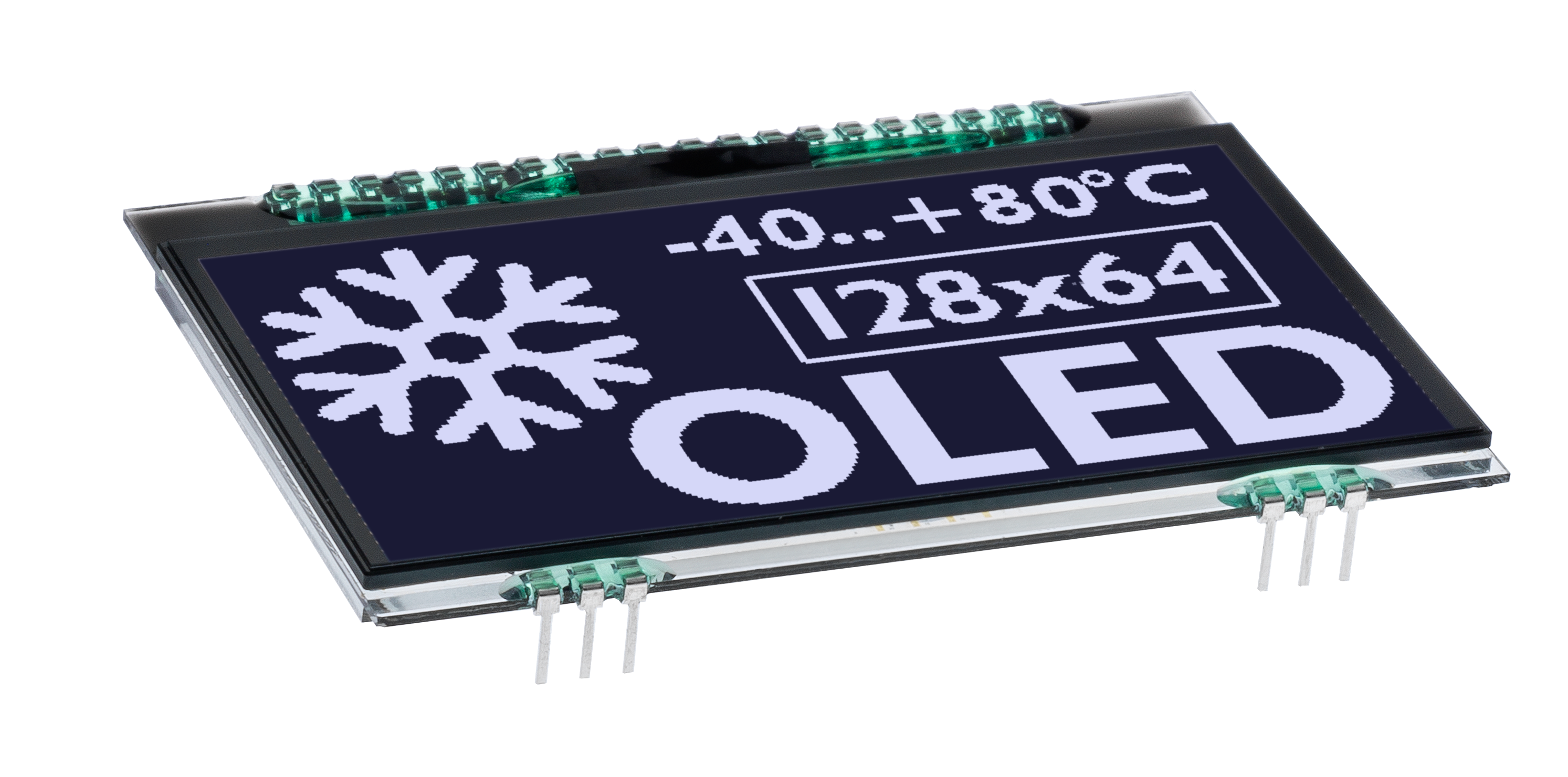 128x64 COG OLED 2.9"Graphic Display with I2C, SPI  EA OLEDL128-6LWA