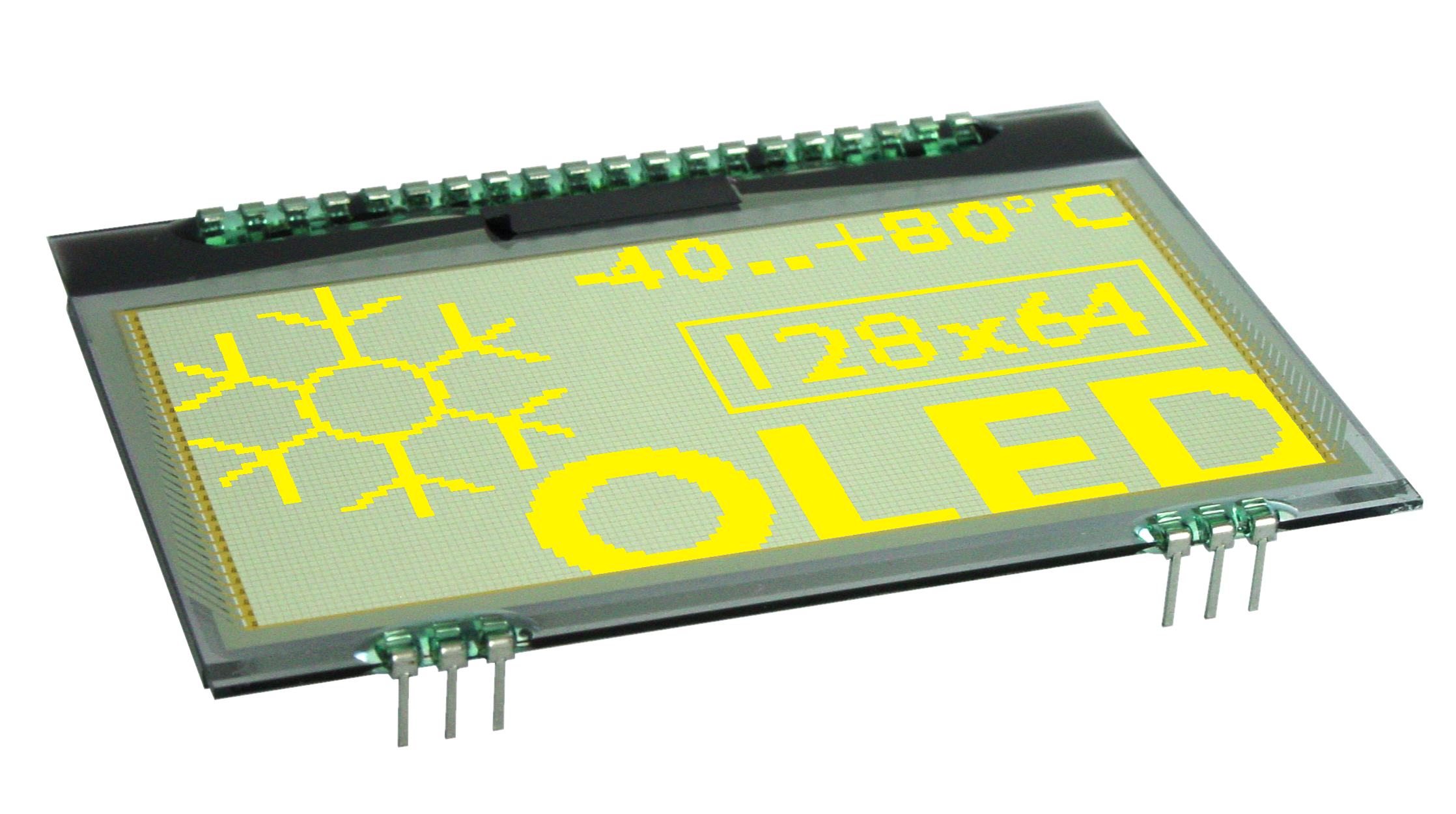 128x64 COG OLED 2.7" Graphic Display with I2C, SPI EA OLEDL128-6NGA