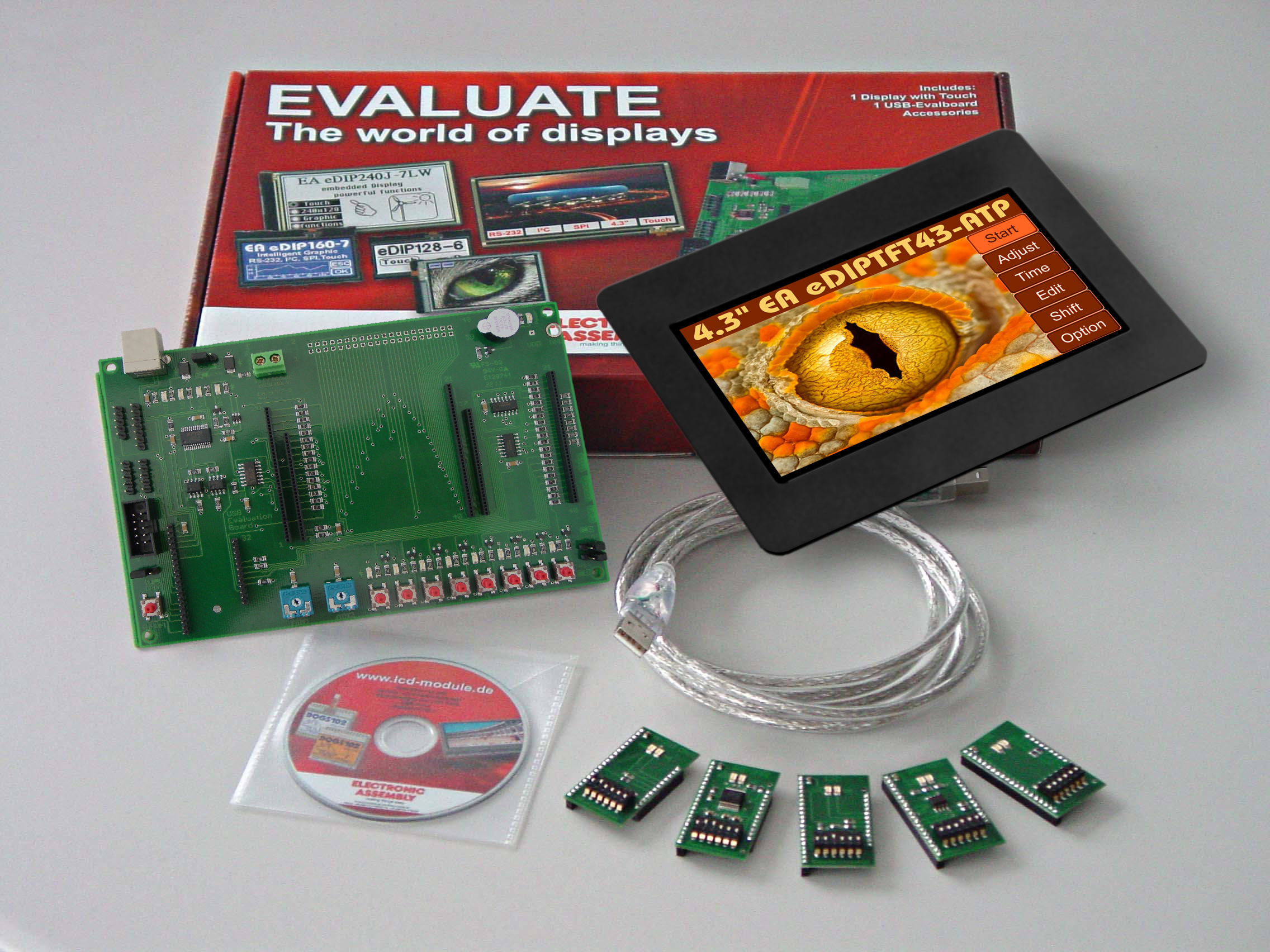 Evaluation KIT EA EVALEDIPTFT43TC with EA eDIPTFT43-ATC