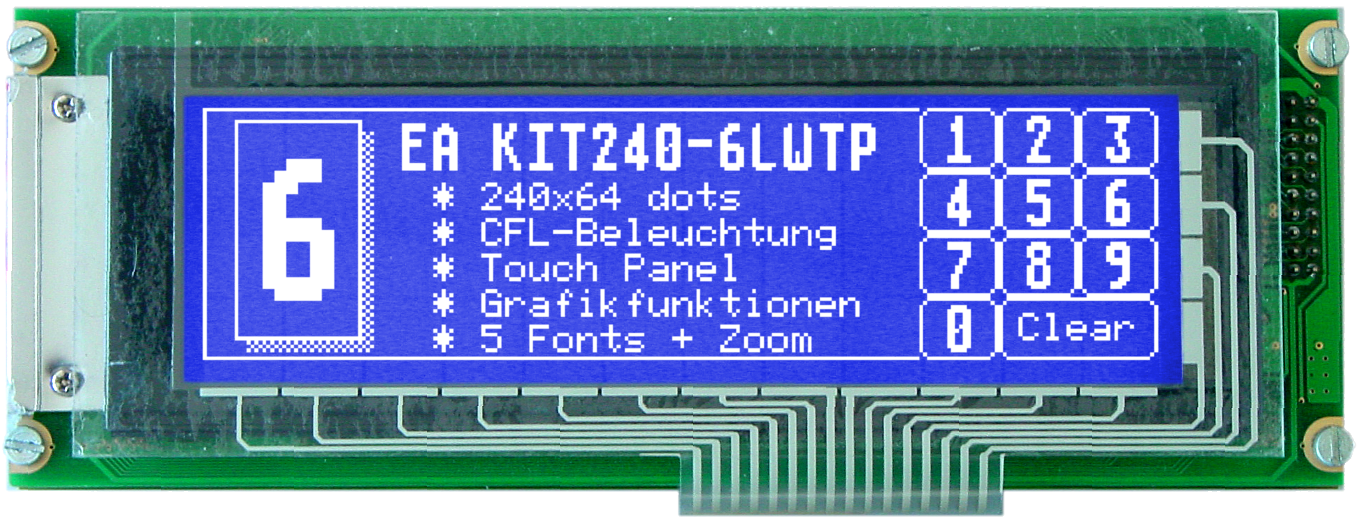5.4" Serial HMI Graphic display with touch-screen