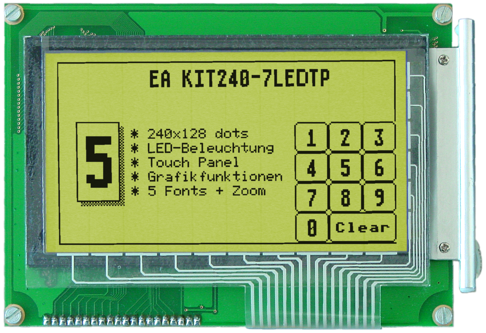 5.0" Serial HMI Graphic display with touch-screen