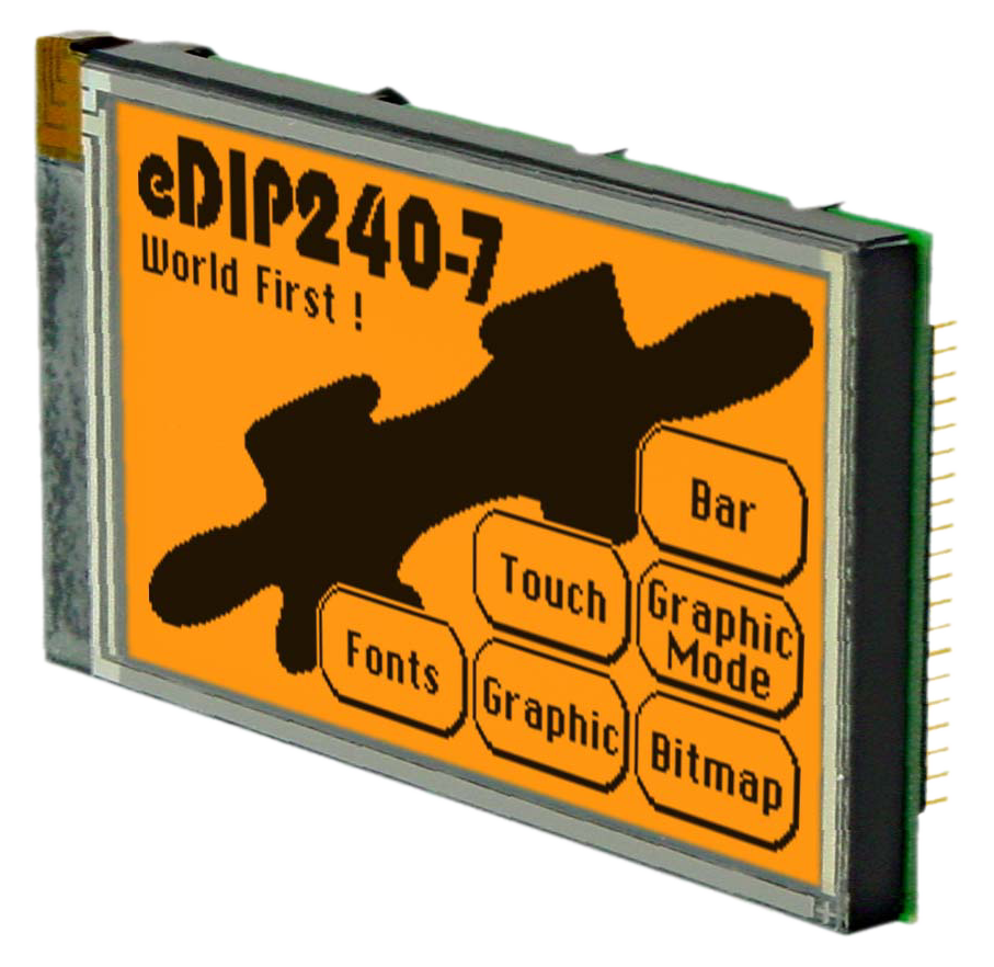 4.2" eDIP Intelligent Graphic Display + Touch EA EDIP240J-7LATP