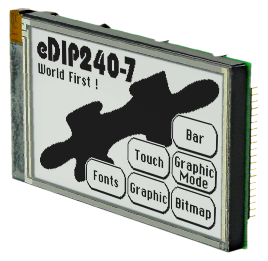 4.2" eDIP Intelligent Graphic Display + Touch EA EDIP240J-7LWTP