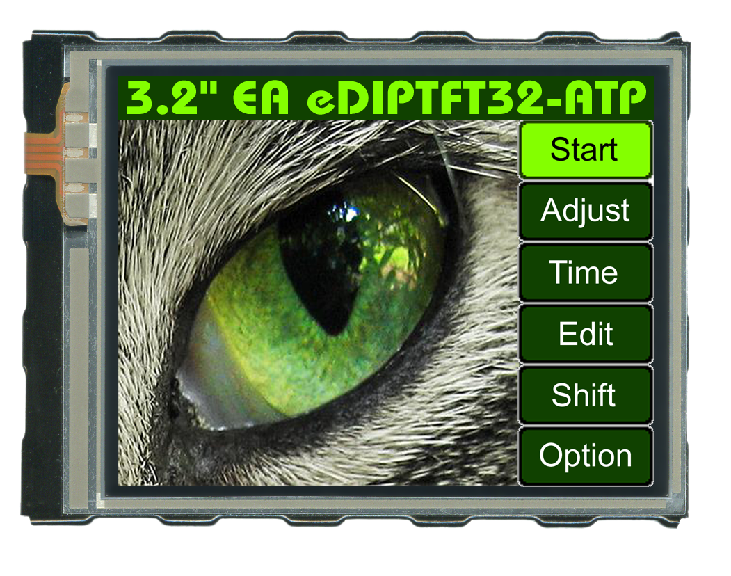 3.2" eDIPTFT Intelligent Graphic Display + Touch EA EDIPTFT32-ATP