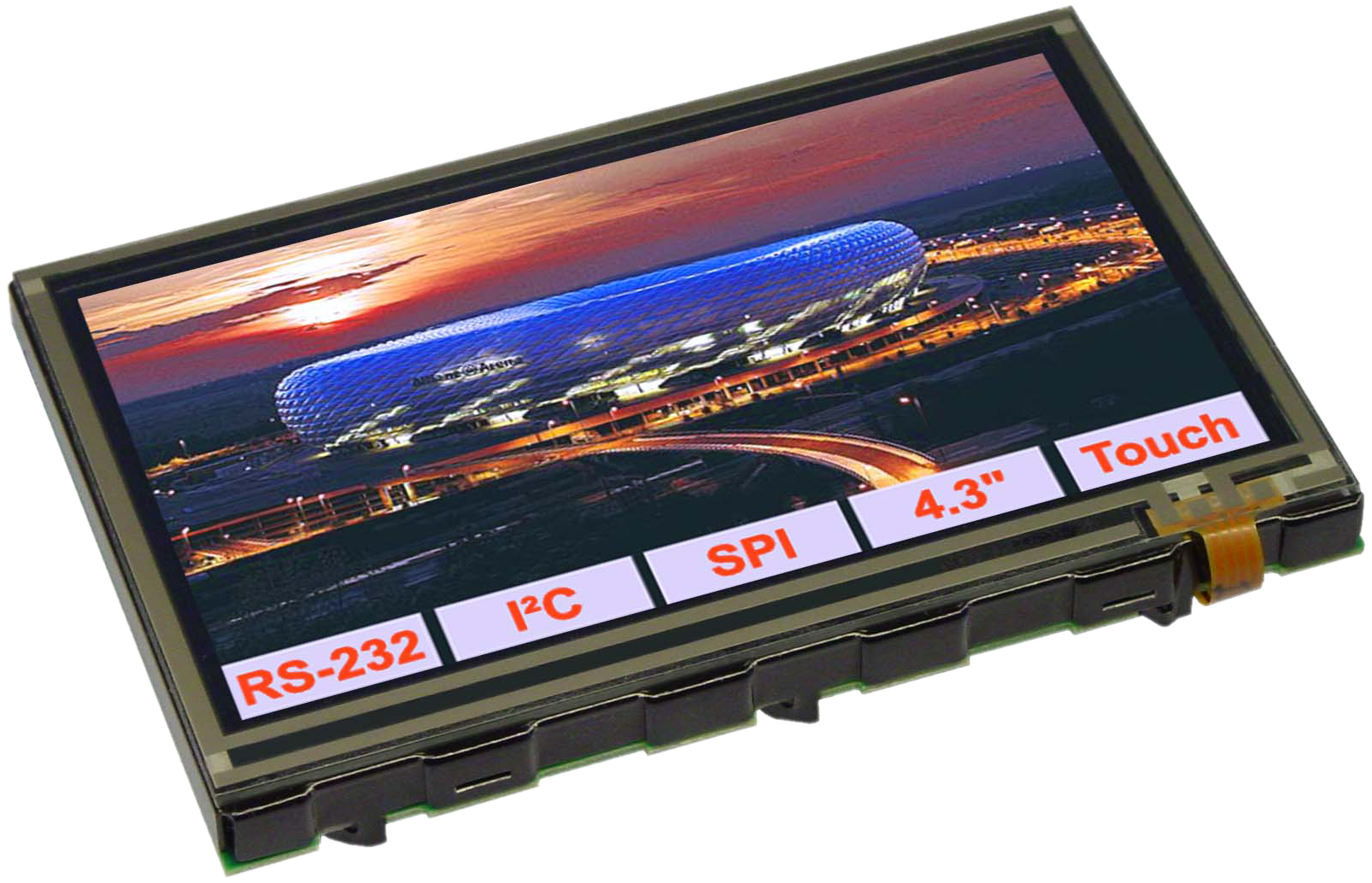 4.3" eDIPTFT Intelligent Graphic Display EA EDIPTFT43-A