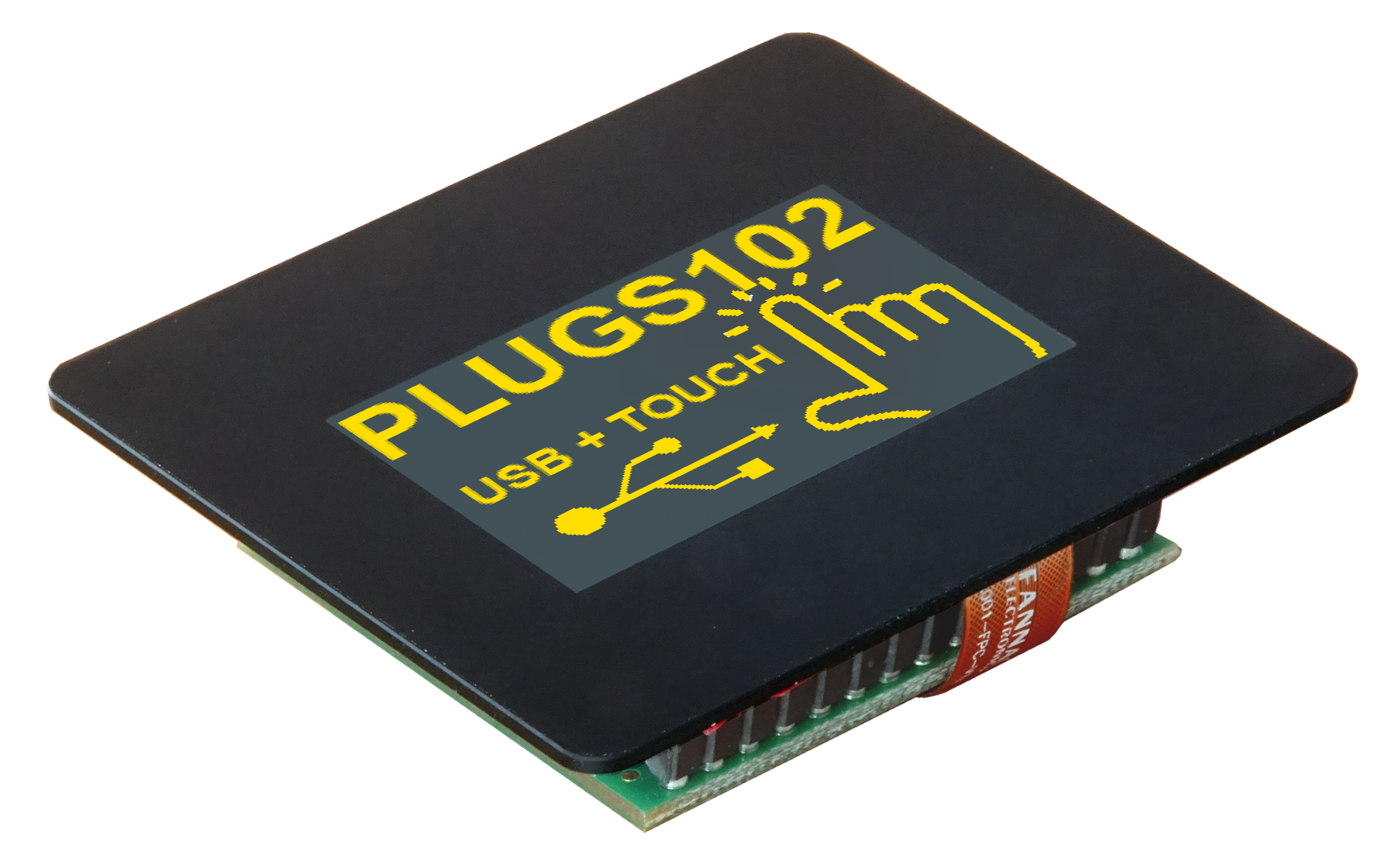 1.7" Intelligent Graphic OLED Display with PCAP touch-screen, USB,  I2C and  SPI InterfaceEA PLUGS102-6GTCZ 