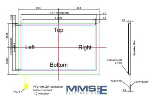 EA TOUCH800-50R1 resistive touch for EA W800X-50AILW